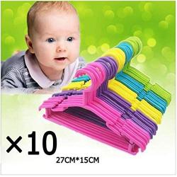 Portable Clothes Hanger 20pcs Color Random Kids Children Toddler Baby Clothes Coat Plastic Hangers Hook Household