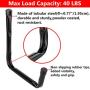 Heavy Duty Giant Garage Storage Hook Wall Mounted Utility Hanging Rack for Surfboard,Ladder,Kayak (4 Pcs Black 10" J Hook)