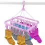 EBTOOLS 32 Clips Folding Drying Rack Portable Clothes Clip Hanger Dryer Windproof Socks Underwear Rotatable Children for Both Family and Travel Use(Purple) EBTOOLS 32 Clips Folding Drying Rack Portable Clothes Clip Hanger Dryer Windproof Socks Underwear Rotatable Children for Both Family and Travel Use(Purple)