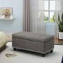 Christopher Knight Home Carl Traditional Microfiber Storage Ottoman, Slate, Christopher Knight Home Carl Traditional Microfiber Storage Ottoman, Slate,