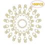 100Pcs Small Triangle D-Ring Picture Frame Hangers Single Hole with Screws