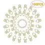 100Pcs Small Triangle D-Ring Picture Frame Hangers Single Hole with Screws