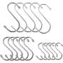 The Same 15 Pack Stainless Steel S Shaped Hooks Heavy Duty S Hooks for Kitchen, Work Shop, Bathroom