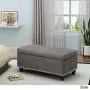 Christopher Knight Home Carl Traditional Microfiber Storage Ottoman, Slate,