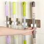 Shimigy Wall Mounted Mop Organizer Holder Brush Broom Hanger Storage Rack Kitchen Tool