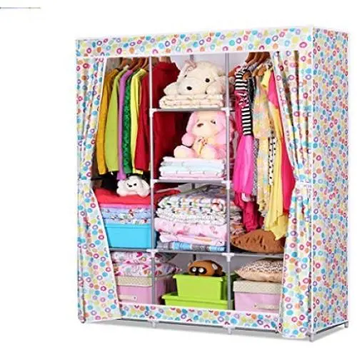 Hai Yan Boutique Cloth Wardrobe Cloth Wardrobe Assembly Fabric Wardrobe Storage Clothes Hanger Coat Rack Large Locker