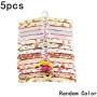 5pcs Random Color Blossom Sponge Padded Clothes Hanger,Clothes Suit Dress Hangers Rack Skid Resistance Cotton Satin Coat Hangers