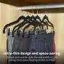 Fayleeko Clothes Hangers Pants Hangers with Clips Ultra Thin Non Slip 20 Pack Velvet Skirt Hangers Space Saving Clothing Hanger