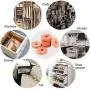 FORTGESCHE Cedar Blocks for Clothes Closet Storages, 100% Natural Aromatic Cedar Wood Hangers Rings 30 Pack, Clothes Protector Storage Accessories