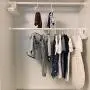 Thsinde Plastic Childrens Hangers, Clothes Hangers with Multi-Purpose Hanger Clips Value Pack for Closet - White