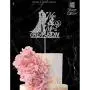 Personalized Wedding Cake Topper With Customized Bride and Groom Last Name or Marriage Date for Mr Mrs (Silver Glitter) Personalized Wedding Cake Topper With Customized Bride and Groom Last Name or Marriage Date for Mr Mrs (Silver Glitter)