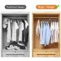 Moor Multi-Function Magic Hanger Collapsible Non-Slip Retractable Clothes Hangers 360° Rotation Airer Space Saver Drying Hanger(White)