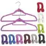 20PCS Mini Anti-Slip Flocking Velvet Clothes Hanger Connector Cascading Clothes Rack Hook Chest Space-Saving Attachment Closet Organiser Non-Injury Clothing S-Hook Color Random
