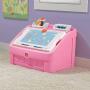 Step2 2-in-1 Toy Boxes & Art Lid | Plastic Toy & Art Storage Container, Pink