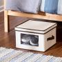 Honey-Can-Do SFT-02063 Natural Canvas Soft Storage Box, Medium Window Boxes 12x12