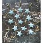 Curtain Hooks, Curtain Rings, Shower Curtains, Stars, Gold, Bath Decor, Nursery room Decor, Curtain Hangers, Bluish Grey, Shabby, Cottage