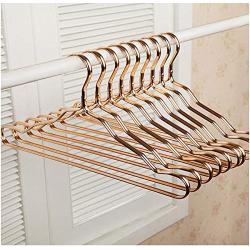 10pcs Random Color Thicken Space Aluminum Hangers Home Seamless Hanger Anti-Slip Drying Racks Luxurious Golden Windproof Clothes Hanger