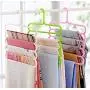 5pcs Random Color Multi-Purpose Clothes Hanger 5 Layers Pants Hanger Cloth Rack Multilayer Storage Scarf Tie Space-Saving Clothes Hanger 5pcs Random Color Multi-Purpose Clothes Hanger 5 Layers Pants Hanger Cloth Rack Multilayer Storage Scarf Tie Space-Saving Clothes Hanger