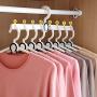 WZP Hanger Home Multi-Function Magic Drying Rack,Non-Slip Foldable Storage Artifact Children Hanging Clip Save Space/White/As Shown