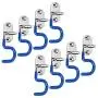 Sumnacon Mop Broom Holder Organizer, 8 Pcs S-Type Wall Mounted Cleaning Tools Organizer, Space Saver Brooms Mops Rakes Holder, Stainless Steel Heavy Duty Broom Mop Handle Holder for Kitchen Garage Sumnacon Mop Broom Holder Organizer, 8 Pcs S-Type Wall Mounted Cleaning Tools Organizer, Space Saver Brooms Mops Rakes Holder, Stainless Steel Heavy Duty Broom Mop Handle Holder for Kitchen Garage