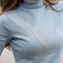 Toimothcn Womens Cotton Sweater Tops Blouse Long Sleeve Turtleneck Stretch Casual Bottoming Top
