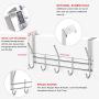 YUMORE Over The Door Hook,Stainless Steel Heavy Duty Door Hanger for Coats Robes Hats Clothes Towels, Hanging Towel Organizer,Space Saving Bathroom Hooks Use Directly Without Installation, Pack of 2