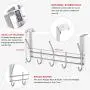 YUMORE Over The Door Hook,Stainless Steel Heavy Duty Door Hanger for Coats Robes Hats Clothes Towels, Hanging Towel Organizer,Space Saving Bathroom Hooks Use Directly Without Installation, Pack of 2