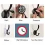 Hooks for Hanging Coats Wall Hooks Single Hook Decorative Wall Mounted Hooks Coat Hat Bag Towel Hooks Bathroom Living Room Bedroom Door Wall Hangers Free Punching 3 Packs (Black) New European Trend