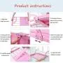 SHINGONE Expandable Clothes Drying Rack Radiator Airer for Laundry Bathroom Balcony Hanging Shelf Adjustable Storage Rack Portable Window Sill Rack Stainless Steel Clothes Hanger, Pink