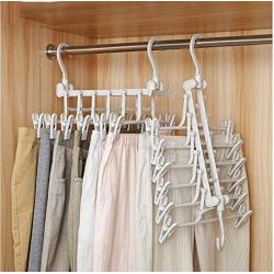 2PC 3D Space Saving Hanger Decoration Magic Clothes Hanger Holders with Hook Closet Organizer Rack Organizer Home Hanger Foldable Clothes Clip