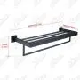 Alise GA7215B Bathroom Towel Rack/Rail Holder Towel Shelf Hanger Wall Mount,SUS 304 Stainless Steel Matte Black Alise GA7215B Bathroom Towel Rack/Rail Holder Towel Shelf Hanger Wall Mount,SUS 304 Stainless Steel Matte Black