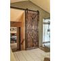 DonYoung 6FT Single Sliding Barn Door Hardware Kit, Heavy Duty Steel Barn Door Track 2PCS I-Shape Hanger with Quiet and Smooth Wheel, Includes All Necessary Accessories, Black