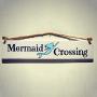 Mermaid Crossing Wood Sign - Rustic Wall Decor With Rope Hanger - Mermaid Decor for Home