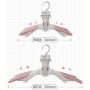 HJYPYJ Magic Hanger,Adjustable PP Folding Hanger,Space-Saving Organizer Hangers,Suitable for Balcony Wardrobe,Load-Bearing 10Kg Non-Slip/Green / 430mm