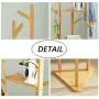 Tree Rack with 3 Shelves Coat Racks Free Standing with 9 Hooks for Hall Bedroom Hallway Corner Compact Clothes Hanger, Easy to Assemble 168CM