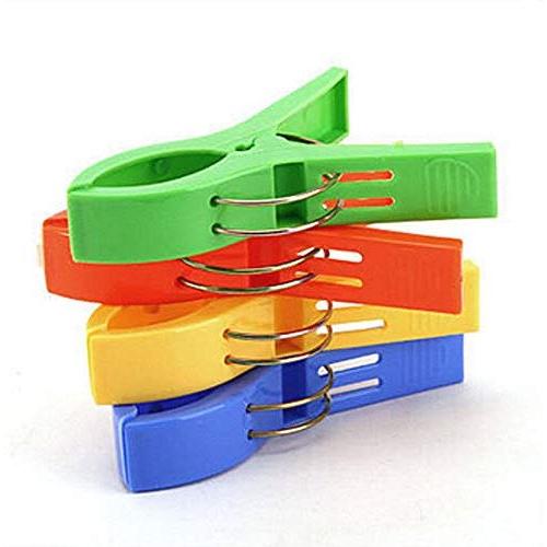 Rely2016 Beach Towel Quilt Clip Plastic Clothespins Laundry Clothes Quilt Clips Clothes Hanger Clamp Set of 4