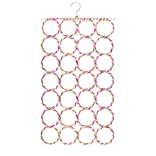 Super Z Outlet Foldable 28 Ring Hole Slots Space Saving Closet Hanger Scarf, Ties, Belts, Socks Organizer for Home Bedroom, Bathroom, Living Room (1) Super Z Outlet Foldable 28 Ring Hole Slots Space Saving Closet Hanger Scarf, Ties, Belts, Socks Organizer for Home Bedroom, Bathroom, Living Room (1)
