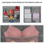 Lirex Closet Hanger Organizers, 2-Pack Closet Organizer Hanging 30-Pocket Underwear Bra Hanger Organizer Oxford Cloth Closet Hanging Space Saver for Family Closet Bedroom, Foldable and Universal Fit