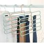 5PC Random Color 5-Layer Clothes Hanger Drying Racks Multi-Functional Innovative Hanger Multi-Storey Scarf Racks Anti-Slip Pants Folder Decoration