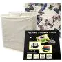 BANBERRY DESIGNS Fabric Cube Storage Bin with Padded Butterflies Cover ? Collapsible Storage Boxes ? Decorative Butterfly Foldable Container with Lid Perfect for Organization - 12