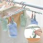 shengyuze Portable Folding Clothes Hanger Non-Slip Drying Rack with Two Clips for Travel Space Saving for Home Storage, PP - Green