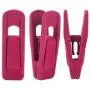 Corodo Velvet Hangers Clips, Hot Pink Hanger Clips, 80 Pack Strong Finger Flocked Clips for Use with Slim-line Clothes Velvet Hangers