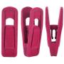 Corodo Velvet Hangers Clips, 20 Pack Hanger Clips for Use with Slim-line Clothes Velvet Hangers, Hot Pink Strong Finger Clips for Hangers