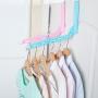 Yvonne Folding Hanger, Door Hanging Foldable Clothes Hanger, Space Saver 5 Hole Hanger Rack With Hook, Clothing Tie Organizer Drying Rack For Bathroom Door, Bedroom(White)