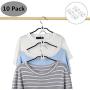 Clothes Hangers Skirt Hangers Non Slip Clothes Jeans Trouser Hanger Closet Space Saving Stackable for Jeans Tie Scarf (10 Pack with 10 Stackable Hanger)