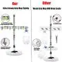Broom Mop Holder, Upgraded Heavy Duty Stainless Steel Wall Mount Hanger Storage Systems Tools, Screws or Self Adhesive 3M Broom Organizer with 3 Racks 4 Hooks for Kitchen Bathroom Office Garden Garage
