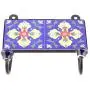 Indianshelf Handmade 3 Artistic Vintage Blue Ceramic Tiny Flower Clothes Hooks Tile Hanger/Utlility Hooks Indianshelf Handmade 3 Artistic Vintage Blue Ceramic Tiny Flower Clothes Hooks Tile Hanger/Utlility Hooks