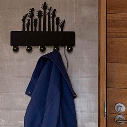 Guitar Design Home Decor Wall Art Wall Hook Bedroom Decor Hanger Music Instrument Coat Bags Clothes Hook Keys Holder Towel Hooks for Music Lover Gift