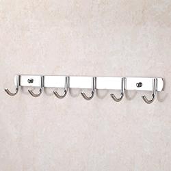 Home Hook Coat and Hat Rack | 6 Dual Hooks | Wall Mount Stainless Steel Coat and Cat Rack for Decorative Home Storage | Entryway Foyer Hallway Bathroom Bedroom