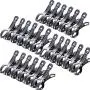 Kingwa Stainless Steel Clothespin Clip, 8.5cm Clamping Powerful an-ti Wind Mounts for Hanger,Heavy Duty Clothes, Quilt Towel, Pants,Pool Cover,Car Cover,Raincoat (8.5cm 24pcs)